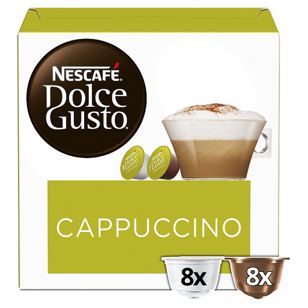 Nescafé Dolce Gusto Cappuccino Kawa w kapsułkach 186,4 g (8 x 17 g i 8 x 6,3 g)