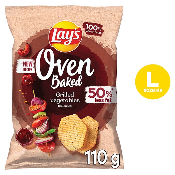 Lay&#039;s Oven Baked Pieczone formowane chipsy ziemniaczane o smaku grillowanych warzyw 110 g