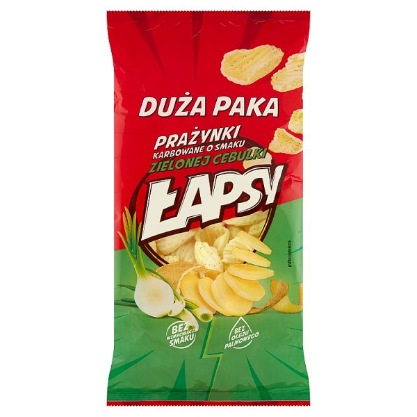 Łapsy Prażynki karbowane o smaku zielonej cebulki 110 g