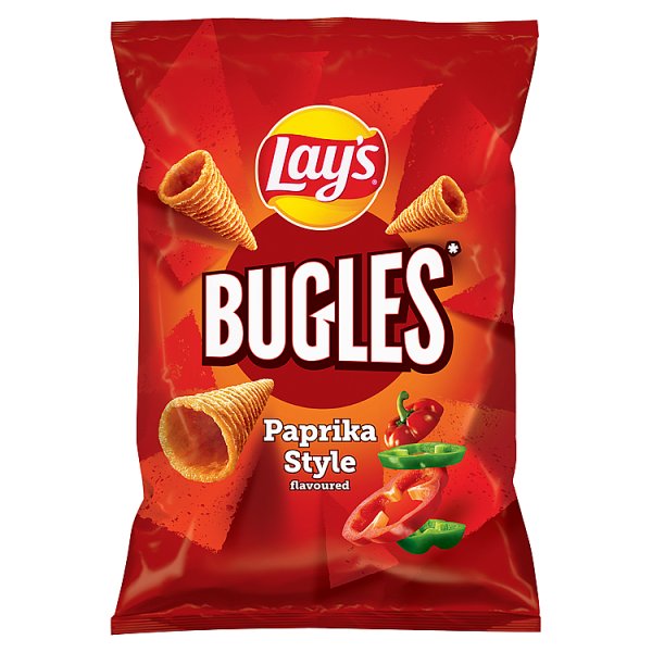 Lay&#039;s Bugles Przekąski kukurydziane o smaku papryki 110 g