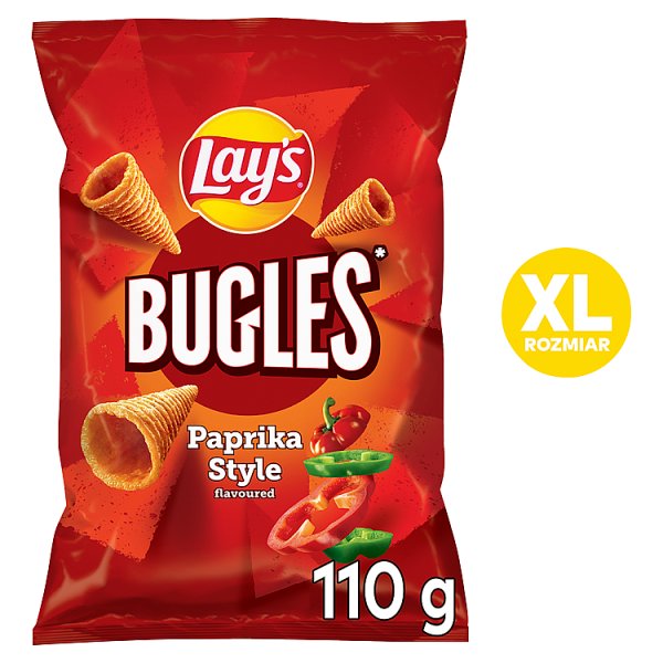 Lay&#039;s Bugles Przekąski kukurydziane o smaku papryki 110 g