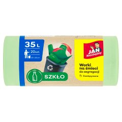 Jan Niezbędny Worki na śmieci do segregacji zawiązywane szkło 35 l 20 sztuk