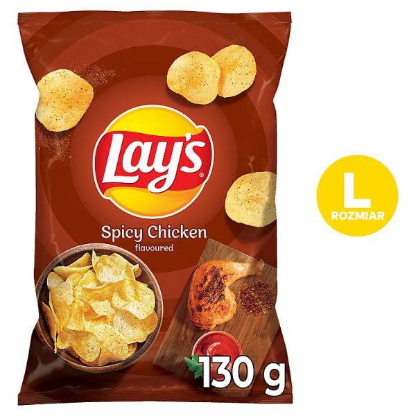 Lay&#039;s Chipsy ziemniaczane o smaku pikantnego kurczaka 130 g