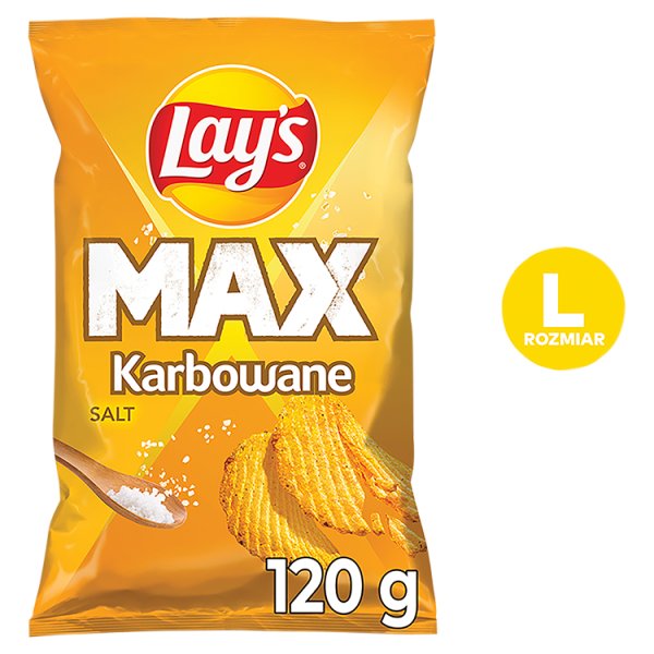Lay&#039;s Max Chipsy ziemniaczane karbowane solone 120 g