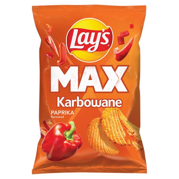 Lay&#039;s Max Chipsy ziemniaczane karbowane o smaku papryki 190 g