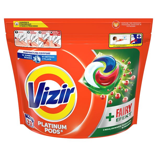 Vizir Platinum PODS  + Fairy Effect Kapsułki do prania, 33 prań[NT{envariant2}] 33 Washes
