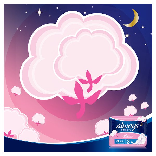 Always Platinum Podpaski ze skrzydełkami Secure Night, 14 sztuk