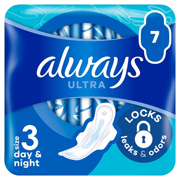 Always Ultra Day &amp; Night (Rozmiar 3) Podpaski Ze skrzydełkami 7 sztuk