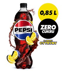 Pepsi-Cola Zero cukru Napój gazowany typu cola o smaku cytryny 0,85 l