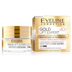 Eveline cosmetics Gold Lift Expert  Luksusowy ujędrniający krem-serum z 24K złotem,d/n, 40+