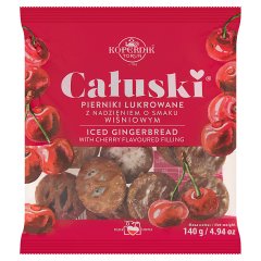 Kopernik Całuski Pierniki lukrowane z nadzieniem o smaku wiśniowym 140 g