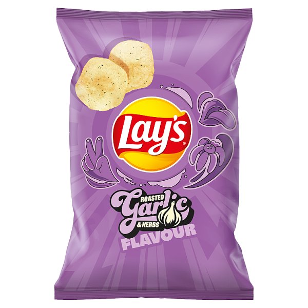 Lay&#039;s Chipsy ziemniaczane o smaku pieczonego czosnku z ziołami 130 g