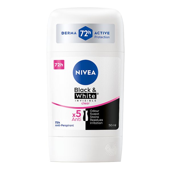 Nivea Black &amp; White Clear Antyperspirant w sztyfcie 50 ml