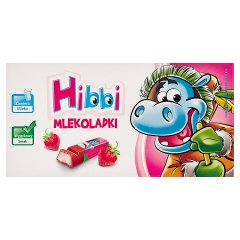 Hibbi Mlekoladki Czekolada mleczna z nadzieniem o smaku jogurtowo-truskawkowym 100 g