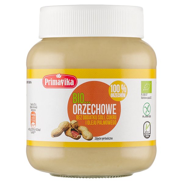 Primavika Bio pasta orzechowa z prażonych orzeszków arachidowych 100 % 360 g
