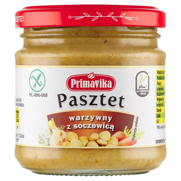 Primavika Pasztet warzywny z soczewicą 160 g