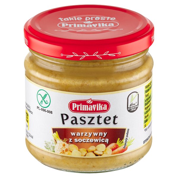 Primavika Pasztet warzywny z soczewicą 160 g
