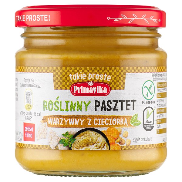 Primavika Roślinny pasztet warzywny z cieciorką 160 g