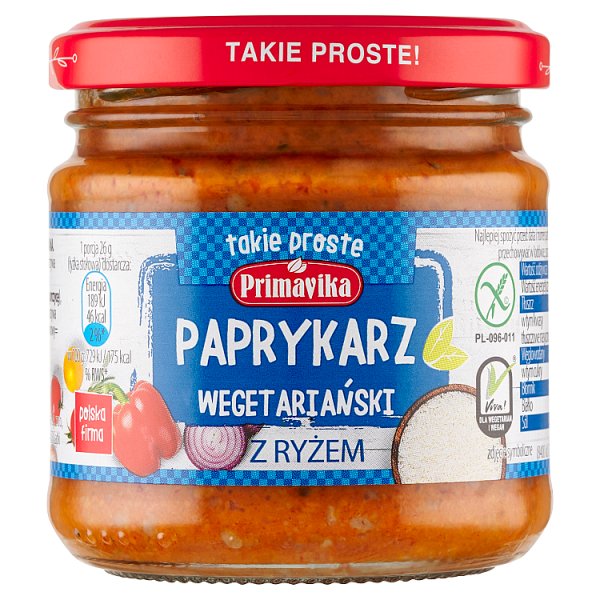 Primavika Paprykarz wegetariański z ryżem 160 g
