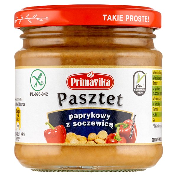 Primavika Pasztet paprykowy z soczewicą 160 g