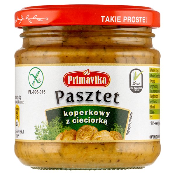 Primavika Pasztet koperkowy z cieciorką 160 g