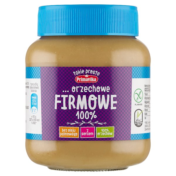 Primavika Pasta orzechowa z prażonych orzeszków arachidowych 100 % 350 g