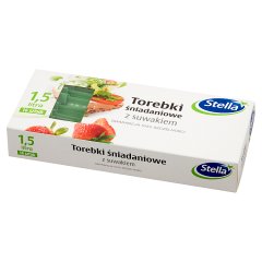 Stella Torebki śniadaniowe z suwakiem 1,5 l 16 sztuk