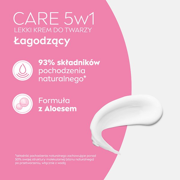 Nivea Care 5w1 Łagodzący Lekki krem do twarzy dla cery suchej i wrażliwej 100 ml
