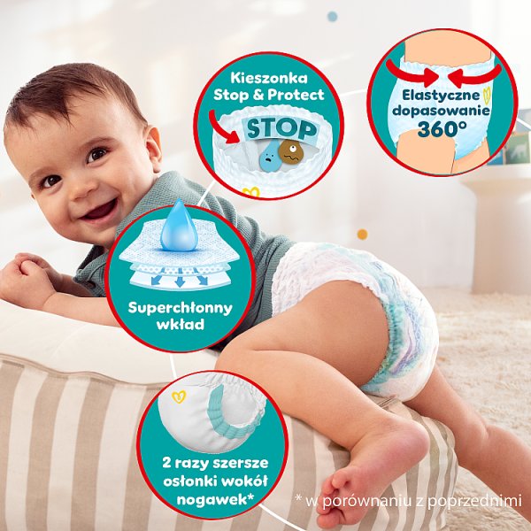 Pieluchomajtki Pampers Active Baby, rozmiar 4, pieluszki 25, 9kg-15kg