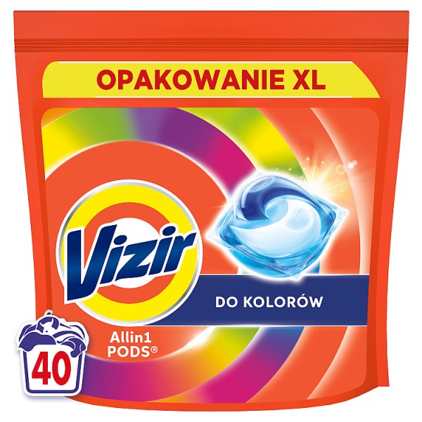 Vizir Platinum PODS Do kolorowych ubrań Kapsułki do prania, 40 prań