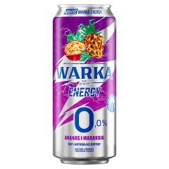 Warka Energy Bezalkoholowy napój piwny ananas i marakuja 500 ml