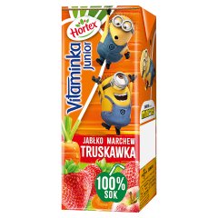 Hortex Vitaminka Junior Sok 100 % jabłko marchew truskawka 200 ml