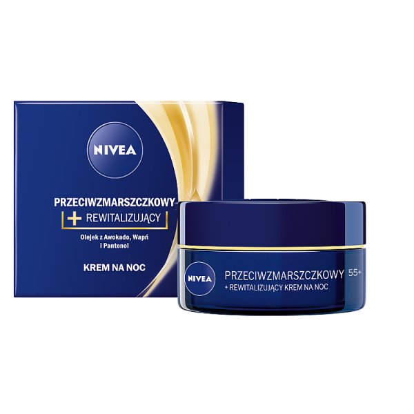 Nivea Przeciwzmarszczkowy + Rewitalizujący krem na noc 55+ 50 ml
