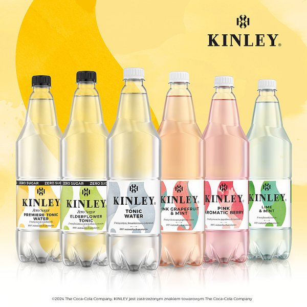 Kinley Pink Grapefruit &amp; Mint Napój gazowany 1 l