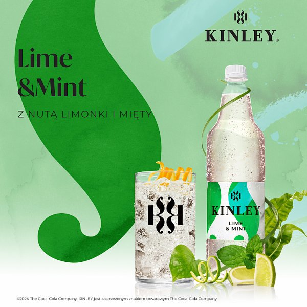 Kinley Lime &amp; Mint Napój gazowany 500 ml