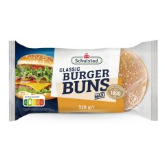 Schulstad Classic Maxi Bułki pszenne do przygotowywania hamburgerów 328 g (4 x 82 g)