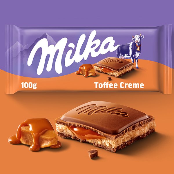 Milka Czekolada mleczna z nadzieniem toffi 100 g