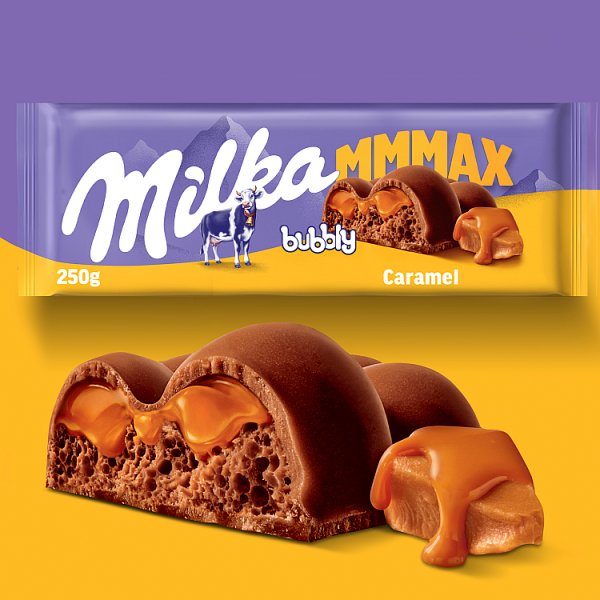 Milka Mmmax Bubbly Caramel Czekolada mleczna 250 g