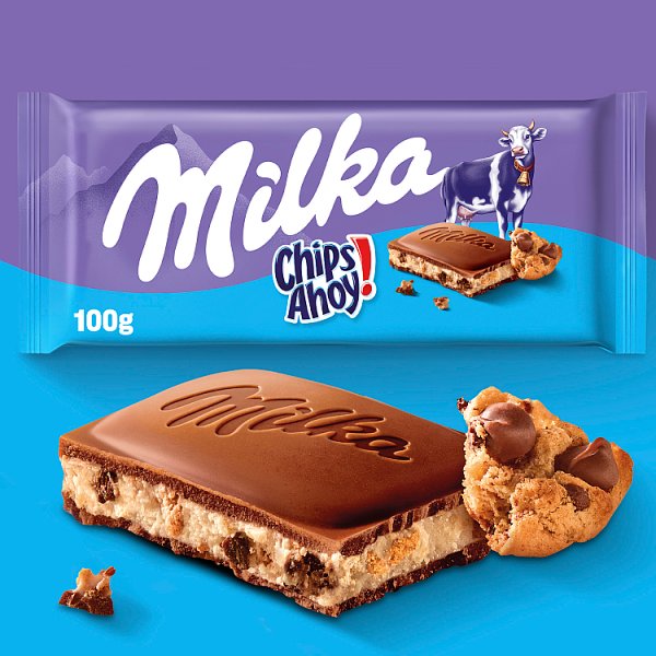 Milka Czekolada mleczna z nadzieniem mlecznym pokruszone kawałki herbatników z czekoladą 100 g