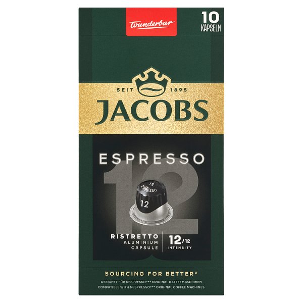 Jacobs Espresso Ristretto Kawa mielona w kapsułkach 52 g (10 sztuk)