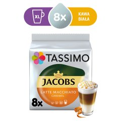 Tassimo Jacobs Latte Macchiato Caramel Kawa mielona 8 kapsułek i mleko 8 kapsułek 268 g