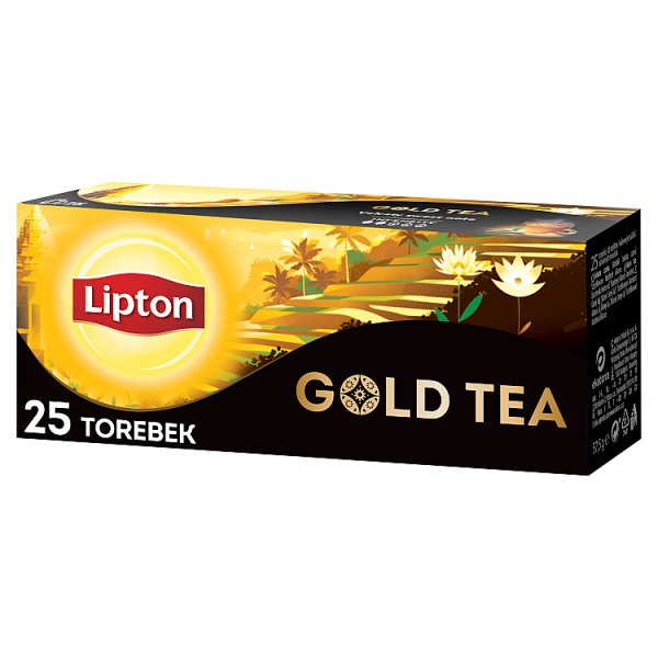 Lipton Gold Tea Herbata czarna aromatyzowana 37,5 g (25 torebek)