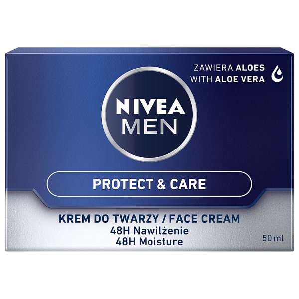 Nivea MEN Protect &amp; Care Nawilżający Krem DO Twarzy DLA Mężczyzn 50 ml