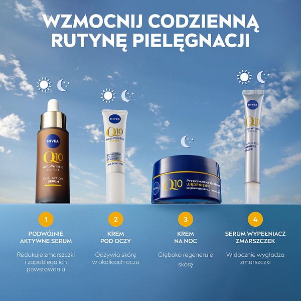 Nivea Q10 Przeciwzmarszczkowe Ujędrnienie Regenerujący krem na noc 50 ml