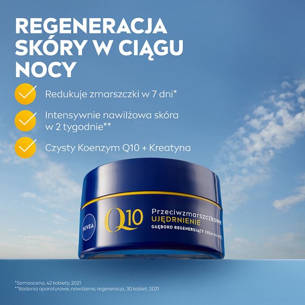 Nivea Q10 Przeciwzmarszczkowe Ujędrnienie Regenerujący krem na noc 50 ml