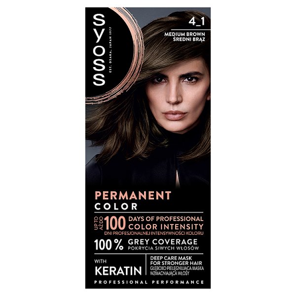 Syoss Permanent Color Krem koloryzujący 4_1 średni brąz