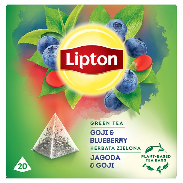 Lipton Herbata zielona jagoda &amp; goji 28 g (20 torebek)