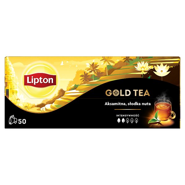 Lipton Gold Tea Herbata czarna aromatyzowana 75 g (50 torebek)