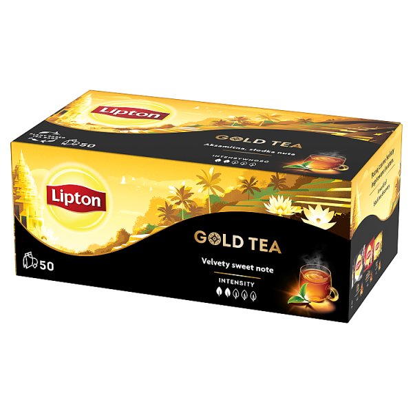 Lipton Gold Tea Herbata czarna aromatyzowana 75 g (50 torebek)