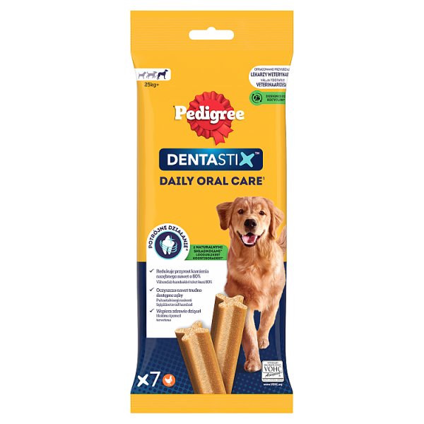 Pedigree DentaStix Karma uzupełniająca dla psów 25 kg+ 270 g (7 sztuk)